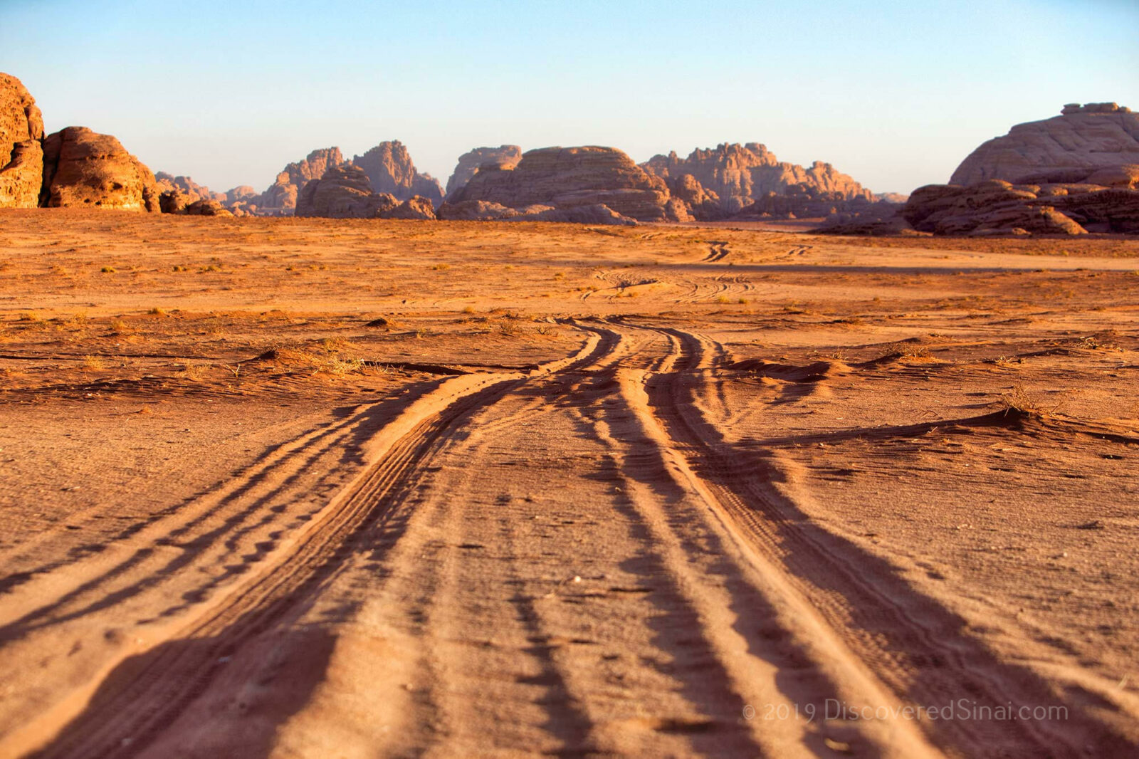 The red sandstone mesas of the Hisma desert trade route to the Promised Land.