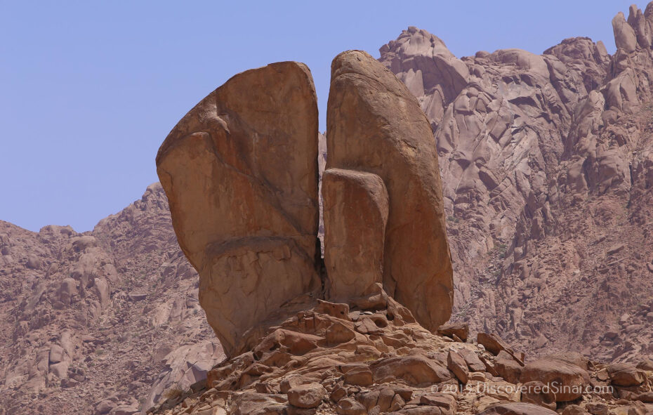 The split Rock of Horeb in Rephidim
