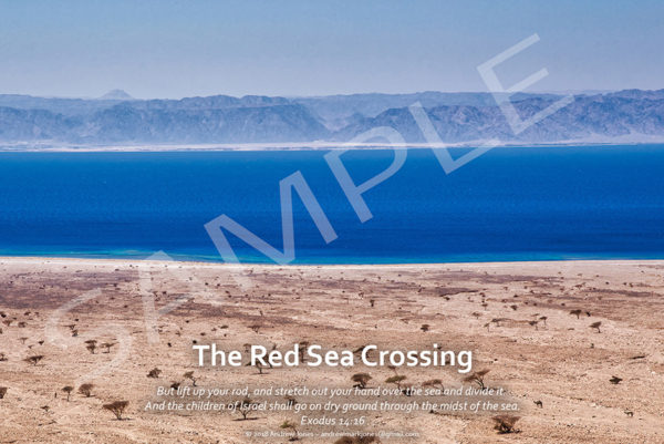 Red Sea crossing site poster.