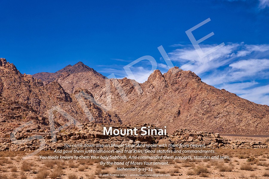 Mount Sinai at Noon Inspirational Poster Discovered Sinai
