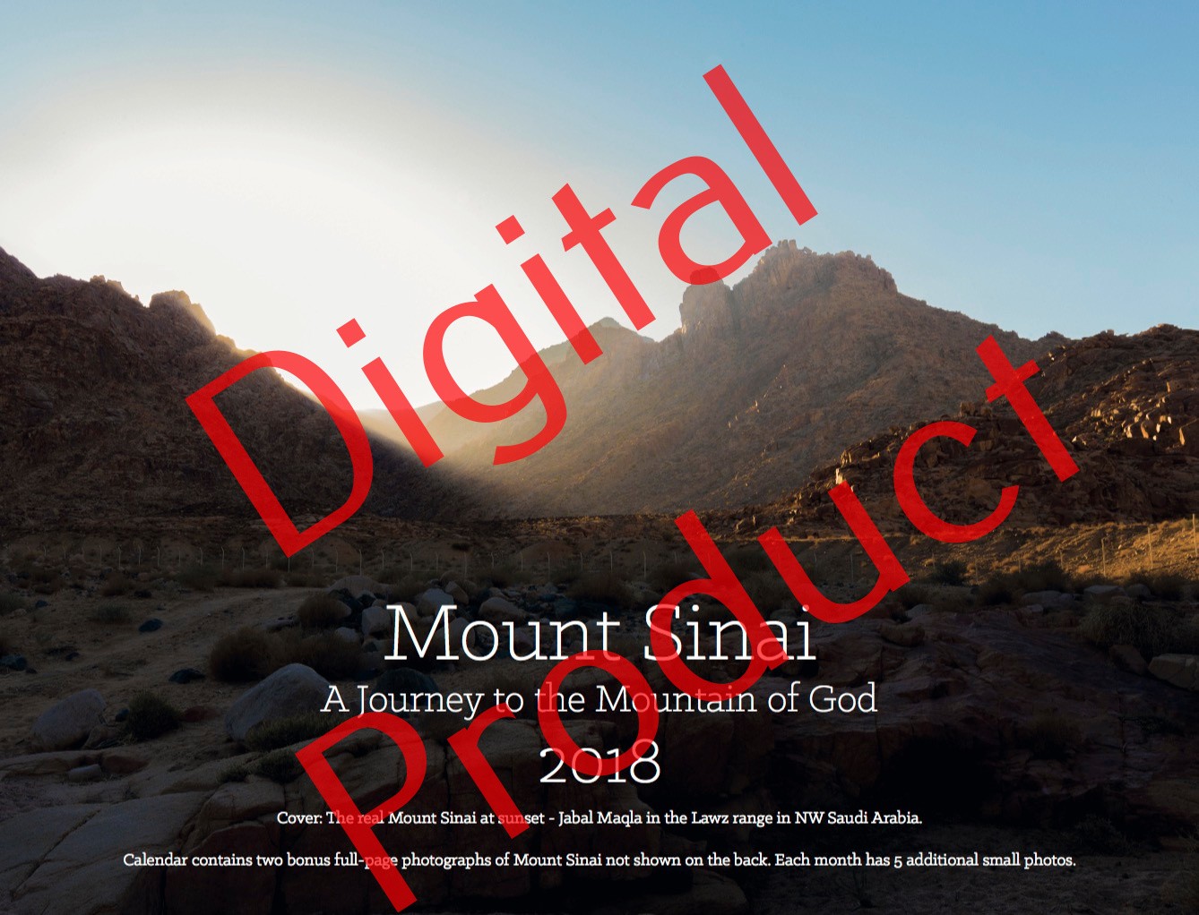 2018 Mount Sinai Calendar (DIGITAL) Discovered Sinai