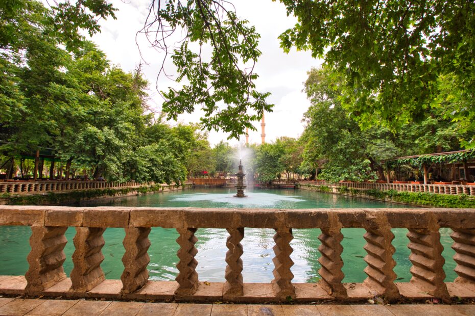 Balıklıgöl (or Pool of Abraham, Halil-Ür Rahman Lake), is a pool in the southwest of the city center of Şanlıurfa, Turkey known in Jewish and Islamic legends as the place where Nimrod threw the Prophet Abraham into a fire. Balıklıgöl and neighbouring Aynzeliha pools are among the most visited places in Şanlıurfa.