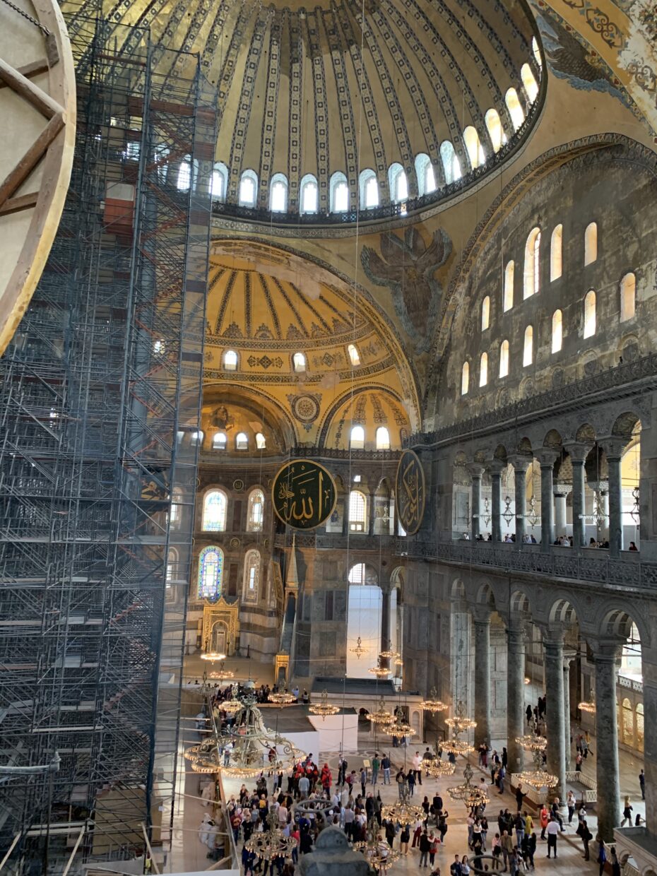 Inside Hagia Sophia.